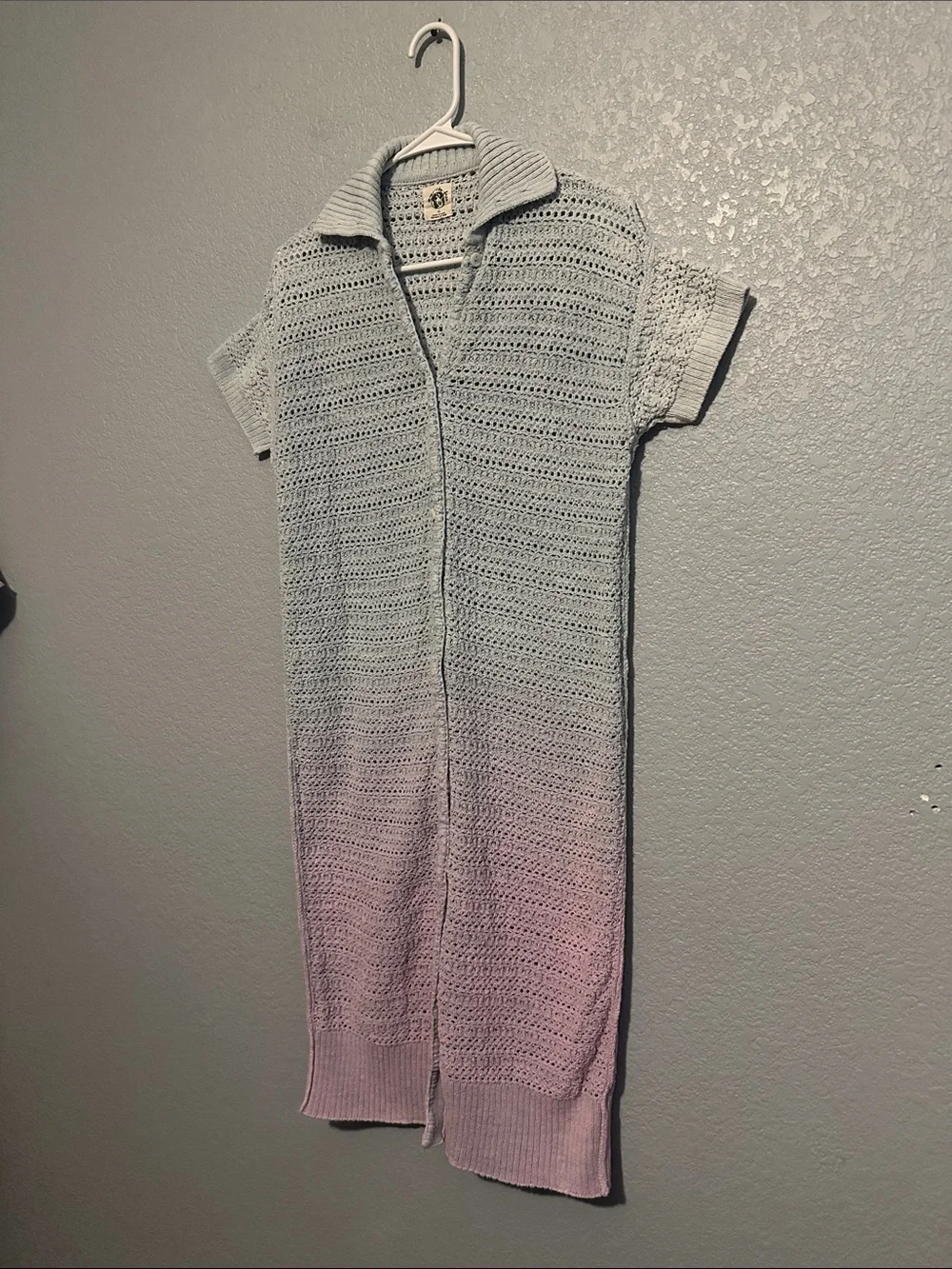 Free People Care Alicia Crochet Ombré Cardigan